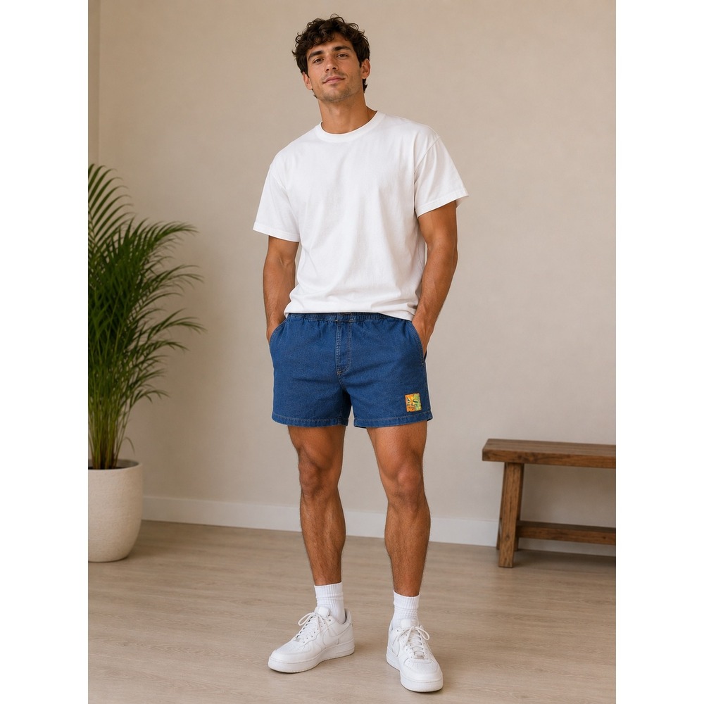 Ripton & Co Shorts Mens Small Blue Performance Denim Jorts Stretch MTB Cycling